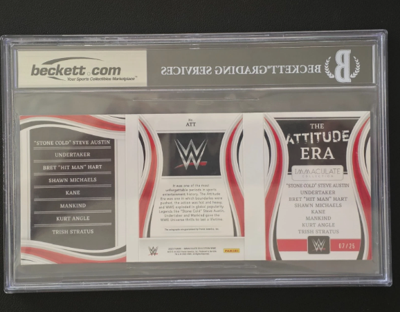 2023 Immaculate Collection WWE THE ATTITUDE ERA Booklet - /25 #1 BGS 8.5 - Image 2