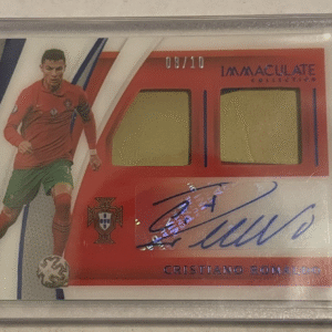 2021 Cristiano Ronaldo Immaculate Collection Autograph Game Warn Jersey 08/10