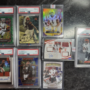 Ja’Marr Chase Rookie 1/1 RPA Autograph Jersey match Football Card Collection x8