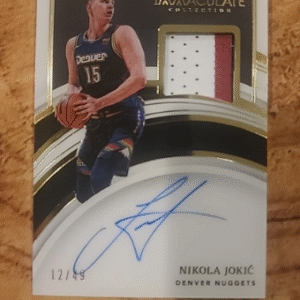 2021-22 PANINI IMMACULATE COLLECTION NIKOLA JOKIC JERSEY PATCH AUTO SER# 12/49