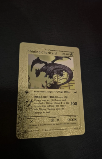 Goldfoil Pokemon Card Shining Charizard First Edition 1995-2000