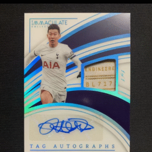 2023-24 Panini Immaculate Heung-Min Son Laundry Tag Patch Platinum Auto 1/1