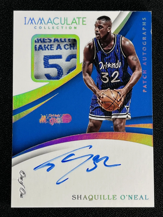 1/1 One Of One ! 2017-18 Immaculate Collection Shaquille O'Neal Tag Patch Auto